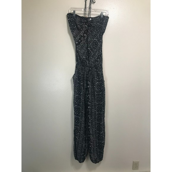 Blugirl Black/White Bandeau Halter Jumpsuit, Size L - Picture 1 of 6
